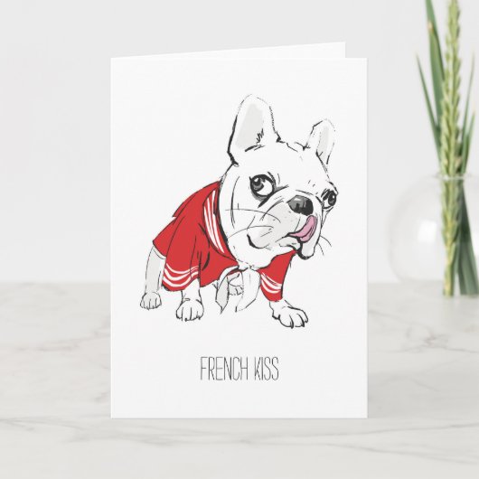 Carte de Saint-Valentin "de baiser de Français" (Devant)