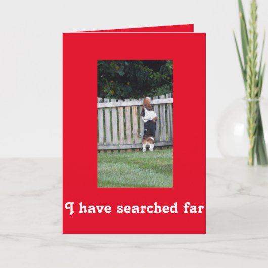 Carte de Saint-Valentin de Basset Hound (Devant)