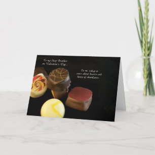Carte de Saint-Valentin de beau-frère de chocolats