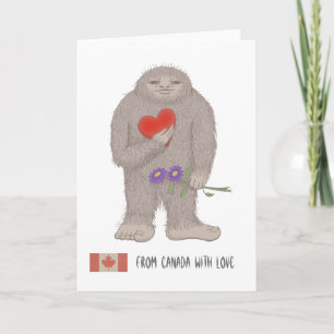 Carte de Saint-Valentin de Bigfoot Sasquatch de