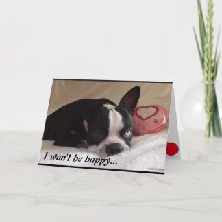 Carte de Saint-Valentin de Boston Terrier