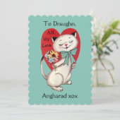 Carte de Saint-Valentin de Chat de Siamese (Debout devant)