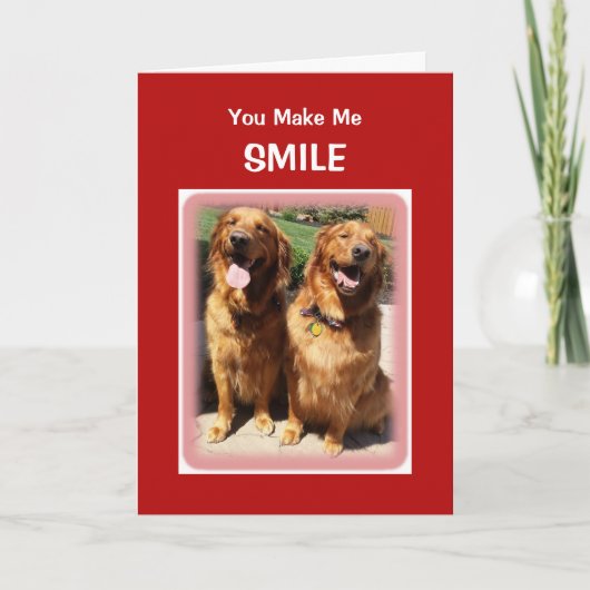 Carte de Saint-Valentin de coeur de sourire de (Devant)