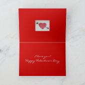 Carte de Saint-Valentin de coeur de sucrerie (Intérieur)