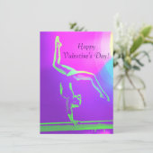 Carte de Saint-Valentin de gymnaste (Debout devant)