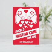 Carte de Saint-Valentin de jeu vidéo (Debout devant)