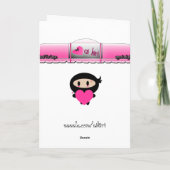 Carte de Saint-Valentin de Kawaii Ninja (Dos)