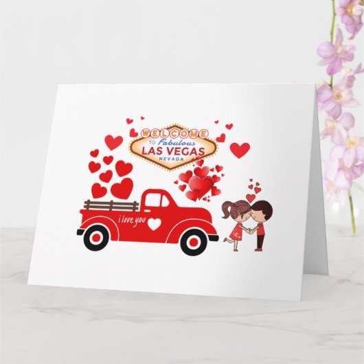 Carte de Saint-Valentin de Las Vegas (Orchidée)