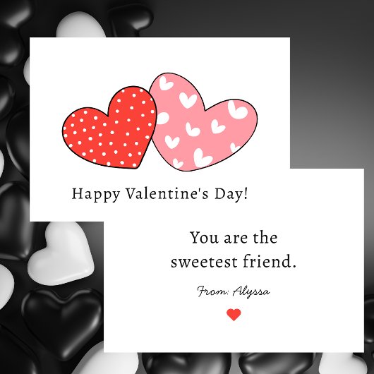 Carte de Saint-Valentin de l'école pour enfants Co