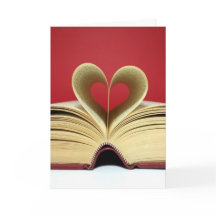 Carte de Saint-Valentin de livre de coeur