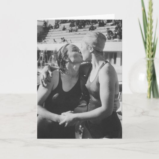 Carte de Saint-Valentin de natation (Devant)