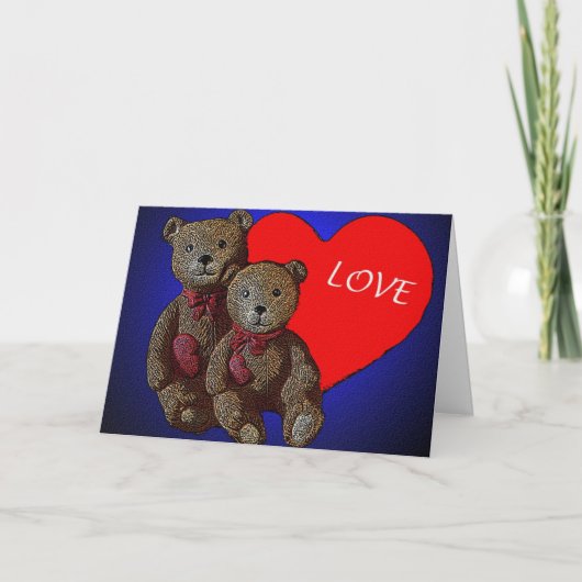 Carte de Saint-Valentin de nounours (Devant)