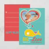 Carte de Saint-Valentin de photo de salle de class (Devant / Derrière)