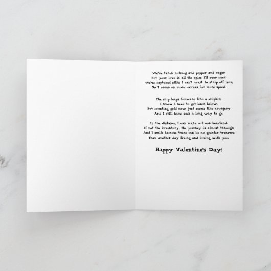 Carte de Saint-Valentin de pirate ! (Intérieur)