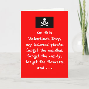 Carte de Saint-Valentin de pirate - Party !