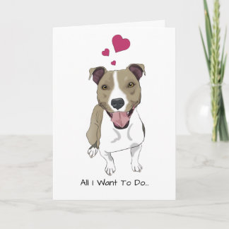 Carte de Saint-Valentin de pitbull