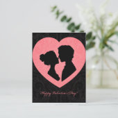 Carte de Saint-Valentin de silhouettes (Debout devant)