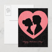 Carte de Saint-Valentin de silhouettes (Devant / Derrière)