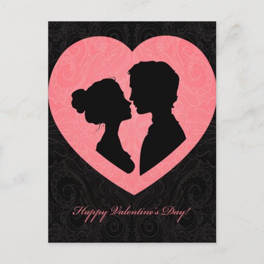 Carte de Saint-Valentin de silhouettes (Devant)