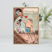 Carte de Saint-Valentin de souris vintage (Debout devant)