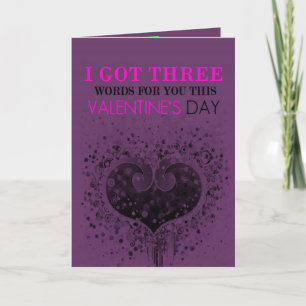 Carte de Saint-Valentin de trois mots
