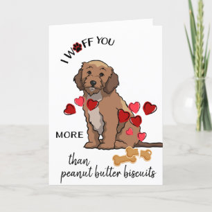 Carte de Saint-Valentin de votre biscuit Cockapoo 