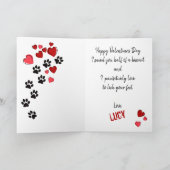 Carte de Saint-Valentin de votre chien adorable de (Intérieur)