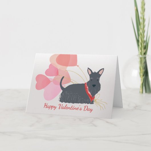 Carte de Saint Valentin de votre Scottie Chien Red (Devant)