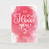 Carte de Saint-Valentin décorative 'Je t'aime' (Devant)