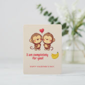 Carte de Saint Valentin des Singes mignons (Debout devant)