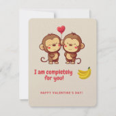 Carte de Saint Valentin des Singes mignons (Devant)