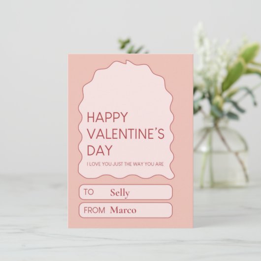 Carte de Saint-Valentin douce (Debout devant)
