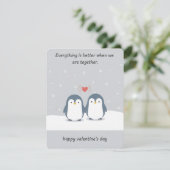 Carte de Saint-Valentin douce pour couple de manch (Debout devant)