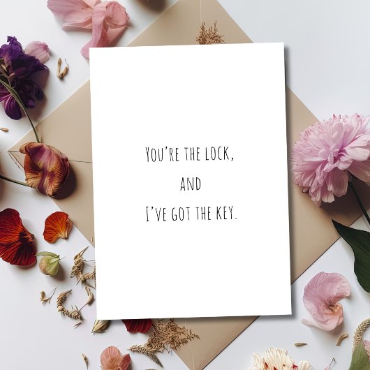 Carte de Saint-Valentin drôle et ringarde "Lock & 