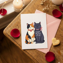 Carte de Saint-Valentin drôle pour chats à neuf vi