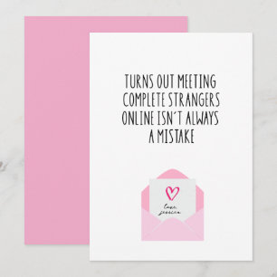 Carte de Saint-Valentin drôle pour rencontres en l