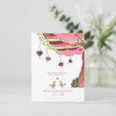 Carte de Saint-Valentin en forme d'arbre du cœur (Debout devant)