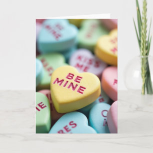 Carte de Saint-Valentin en forme de cœur de bonbon