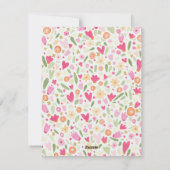 Carte de Saint-Valentin Fleur Doodles (Dos)