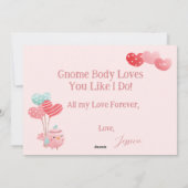 Carte de Saint Valentin Gnome Couple Whimsical (Dos)