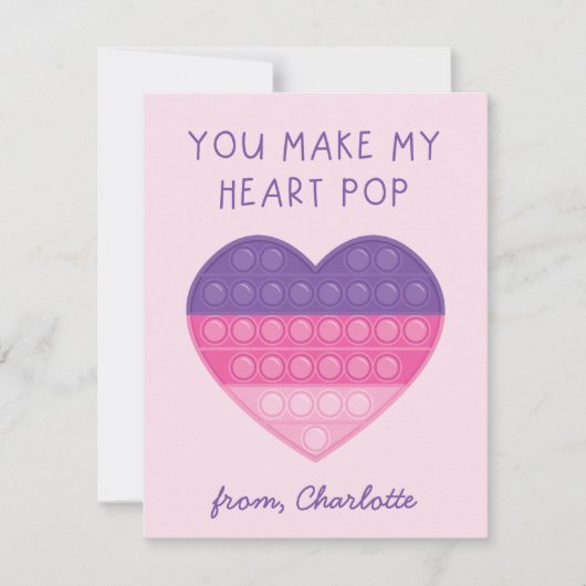 Carte de Saint-Valentin Heart Pop (Devant)