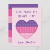 Carte de Saint-Valentin Heart Pop (Devant / Derrière)