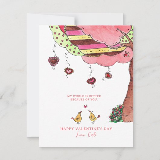 Carte de Saint-Valentin Heart Tree (Devant)
