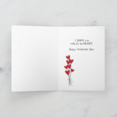 Carte de Saint-Valentin Je T'aime (Intérieur)