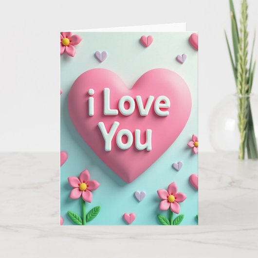 Carte de Saint-Valentin Je T'Aime (Devant)