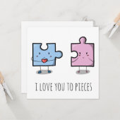 carte de Saint-Valentin 'Je t'aime à tout casser' (Devant/Arrière en situation)