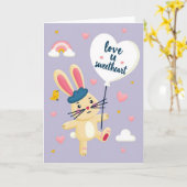 Carte de Saint-Valentin Joyeuse Amour (Fleur jaune)