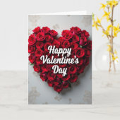 Carte de Saint-Valentin Joyeuse avec des Roses (Fleur jaune)