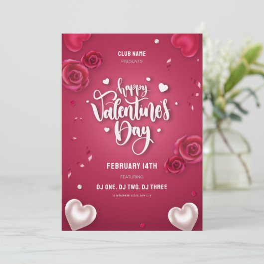 Carte de Saint-Valentin Joyeuse Fête de Saint-Vale (Debout devant)