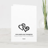 Carte de Saint-Valentin joyeuse Giraffe et Calf (Dos)